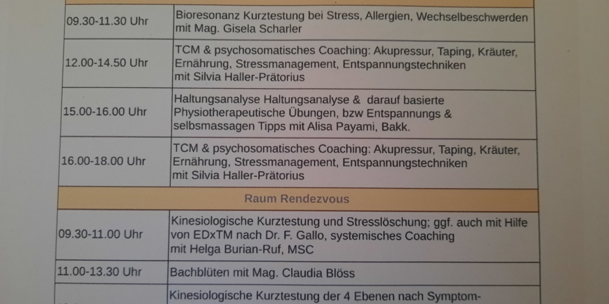 Programm Gesundheitstag